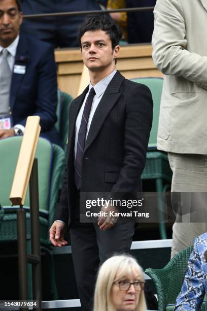 Jamie Cullum attends day twelve of the Wimbledon Tennis Championships at All England Lawn Tennis and Croquet Club on July 14, 2023 in London, England.