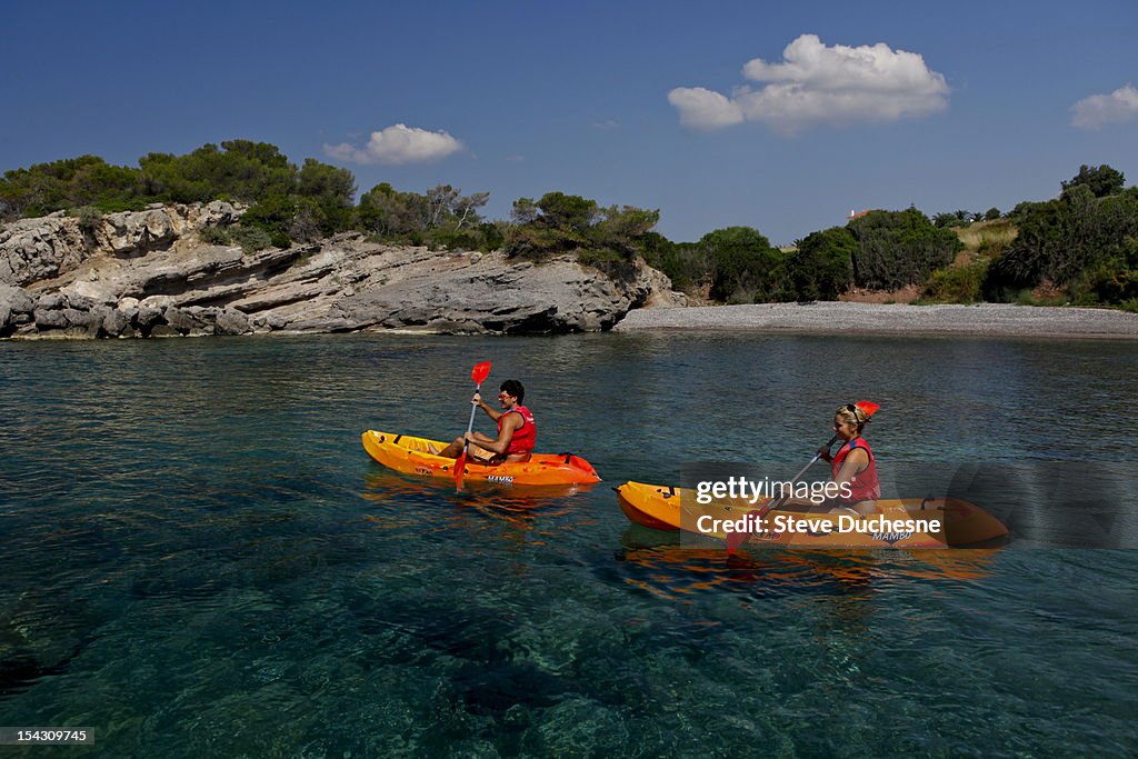 Man and woman in kayak