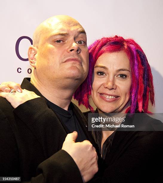 Andy Wachowski and Lana Wachowski attend the "Cloud Atlas" premiere during the 48th Chicago International Film Festival at the AMC River East 21...