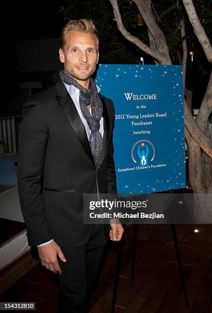 Host Steve Jordan attends Exceptional Children's Foundation Fundraising Gala at SkyBar at the Mondrian Los Angeles on October 17, 2012 in West...