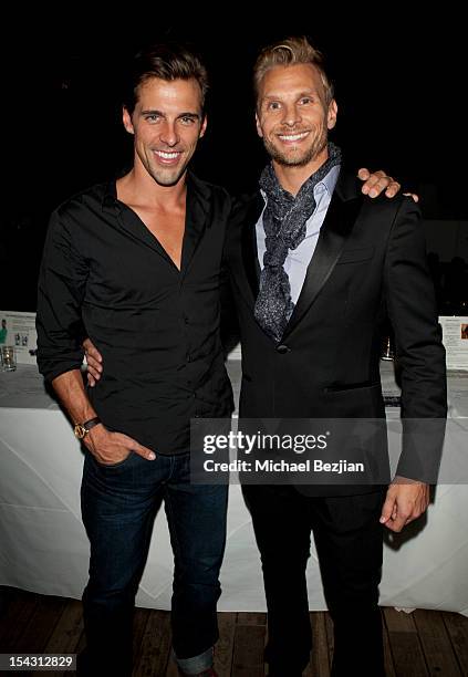 Personality Madison Hildebrand and host Steve Jordan attend Exceptional Children's Foundation Fundraising Gala at SkyBar at the Mondrian Los Angeles...