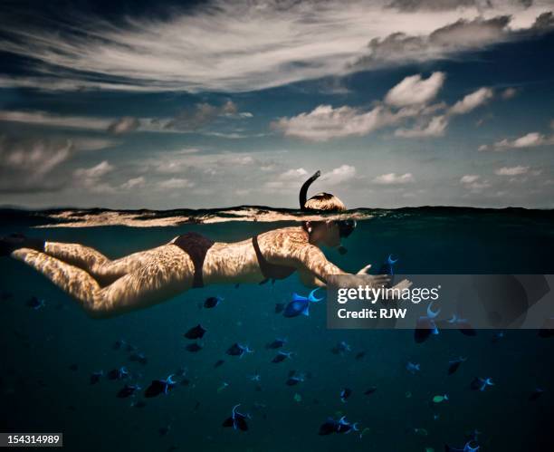 Girl Snorkelling in Indian Ocean