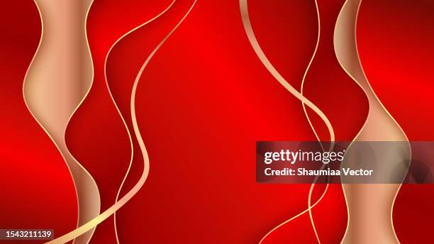 abstract red luxury background with golden layered , paper cut style 3d - paper lantern white stock illustrations