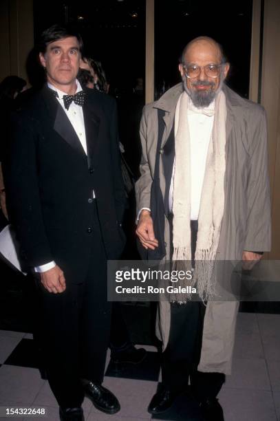 Director Gus Van Sant and poet Allen Ginsberg attends the screening of "The Portrait of a Lady" on December 7, 1997 at the United Artists Theater in...