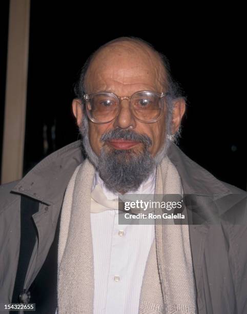 Poet Allen Ginsberg attends the screening of "The Portrait of a Lady" on December 7, 1997 at the United Artists Theater in New York City.