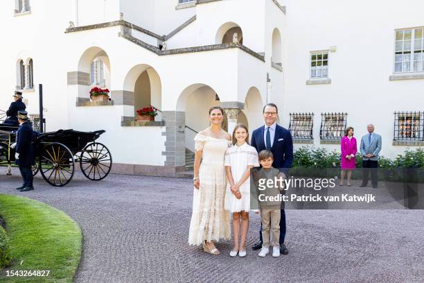 Crown Princess Victoria of Sweden, Prince Daniel of Sweden, Princess Estelle of Sweden and Prince Oscar of Sweden attend the birthday celebration of...