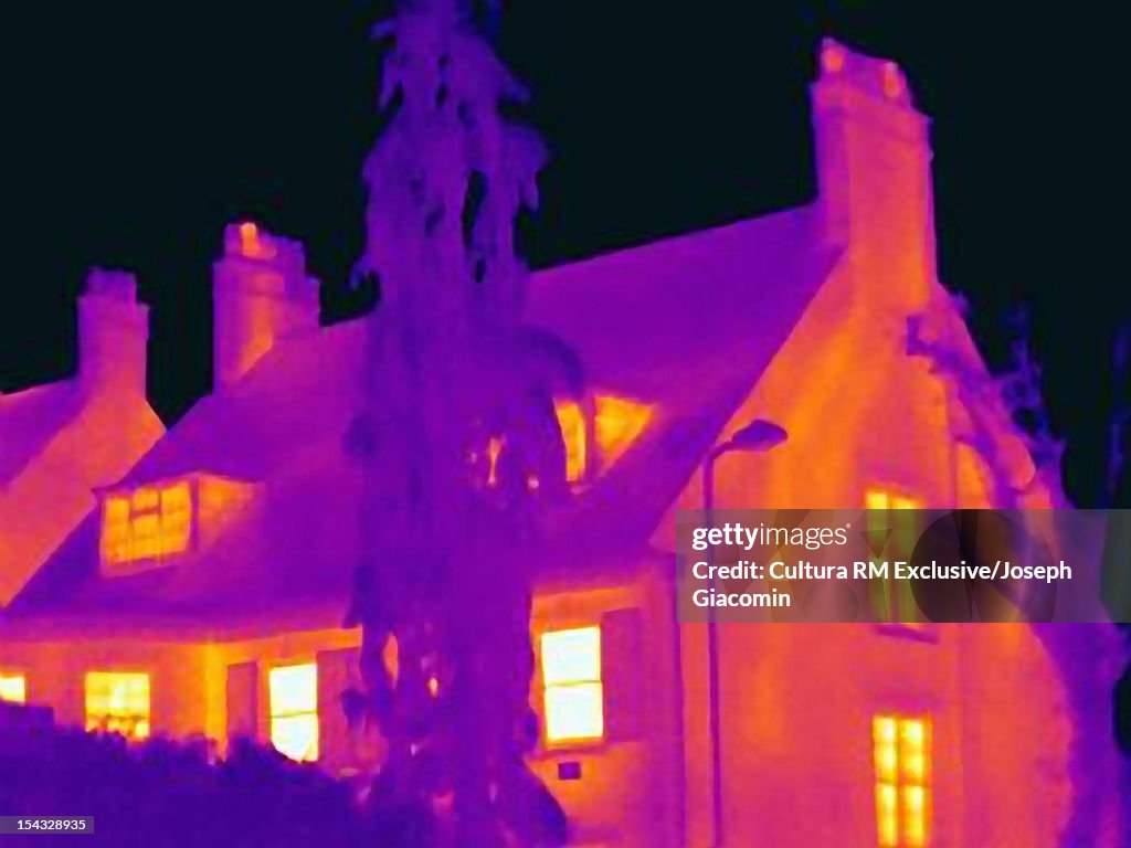 Thermal view of house