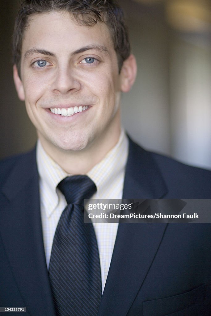 Businessman smiling at camera