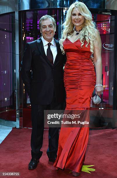 Antonio Caliendo and Alessandra Canale attend the Golden Foot Award 2012 ceremony at Monte-Carlo Sporting Club on October 17, 2012 in Monte-Carlo,...