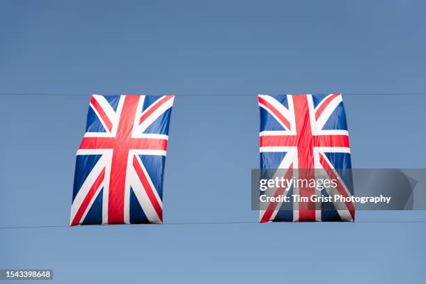 union jack flags - day anniversary stock pictures, royalty-free photos & images