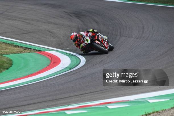 Alvaro Bautista of Spain and Aruba.it Racing - Ducati rounds the bend during the 2023 MOTUL FIM Superbike World Championship - Prometeon Italian...