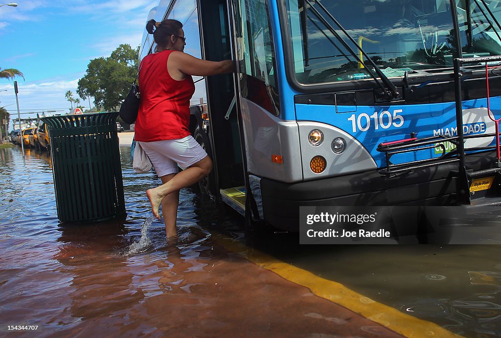 Global Warming Activists Demonstrate In High Tide Flooding Area