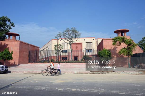The new Parliament building in New Delhi, India, on Thursday, July 20, 2023. Ahead of India's 2024 general election, Prime Minister Narendra Modi's...