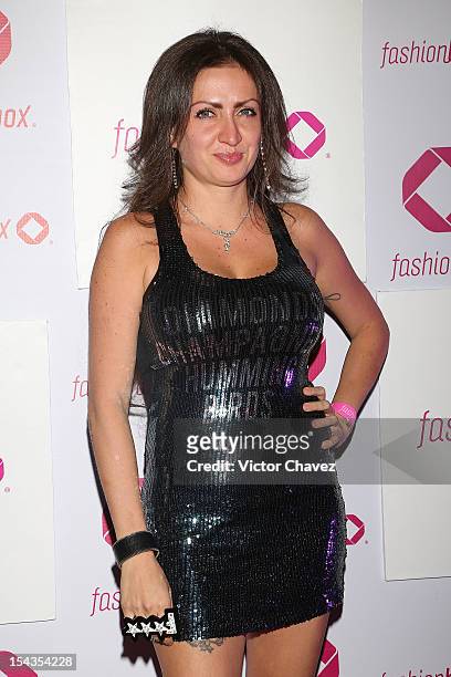 Celia Lora attends the launch of Fashionbox at MoonBar Hotel Camino Real Polanco on October 17, 2012 in Mexico City, Mexico.
