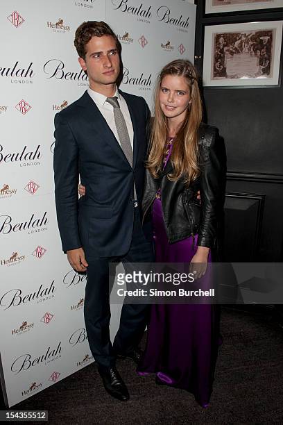 Tom Warren & Katie Redman attends the Beulah London and Hennessy Gold Cup launch party at The Brompton Club on October 18, 2012 in London, England.