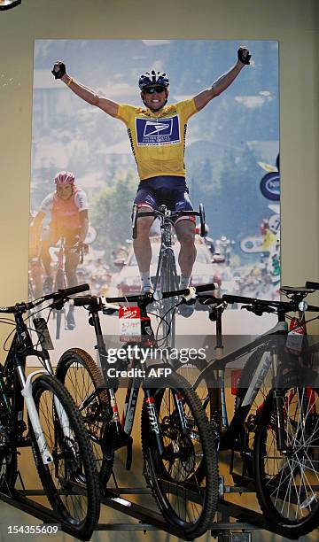 Lance Armstrong Johnny's Bike Shop A Poster Of Cyclist Lance