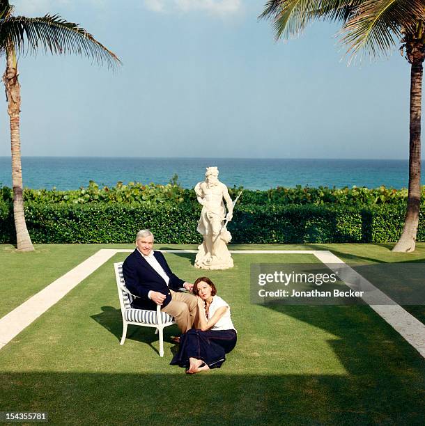 Baron of Crossharbour, Conrad Black, historian, columnist and publisher and wife Baroness Black of Crossharbour Barbara Amiel pose for Vanity Fair...