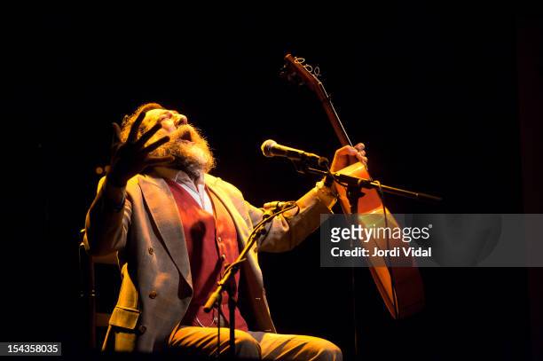 Manuel Molina performs on stage at Sala Apolo on October 18, 2012 in Barcelona, Spain.