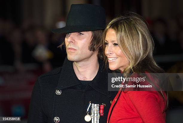 Liam Gallagher and Nicole Appleton attend the Premiere of 'Crossfire Hurricane' during the 56th BFI London Film Festival at Odeon Leicester Square on...