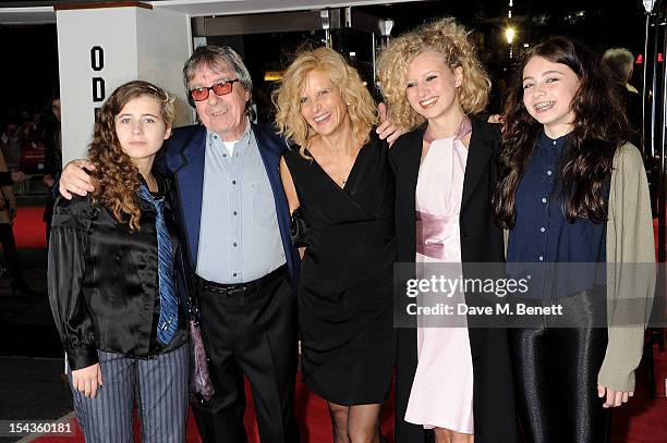 Jessica Wyman, Bill Wyman, Suzanne Wyman, Katherine Wyman and Matilda Wyman attend the Gala Premiere of 'Crossfire Hurricane' during the 56th BFI...