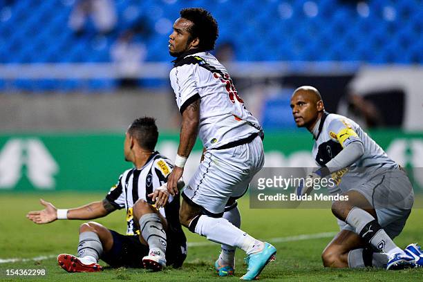 Carlos Alberto of Vasco celebrates a goal during a match between Botafogo and Vasco as part of the Brazilian Championship Serie A at Engenhao stadium...