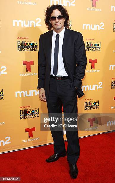 Actor Mario Cimarro attends the 2012 Billboard Mexican Music Awards Telemundo Official After Party at The Edison on October 18, 2012 in Los Angeles,...