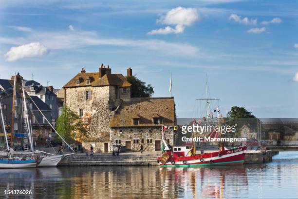 old port, the lieutenancy building - normandy stock pictures, royalty-free photos & images