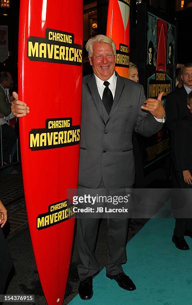 Frosty Hesson attends the "Chasing Mavericks" Los Angeles Premiere held at Pacific Theaters at the Grove on October 18, 2012 in Los Angeles,...