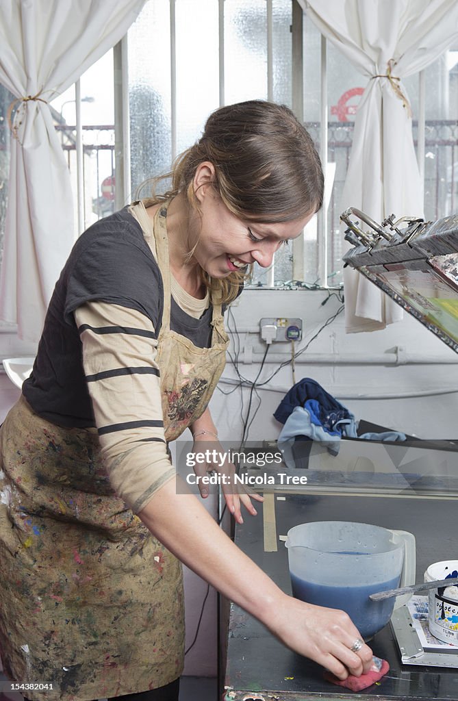 Studio Cleaner An Artist Cleaning Her Studio High-Res Stock Photo - Getty Images