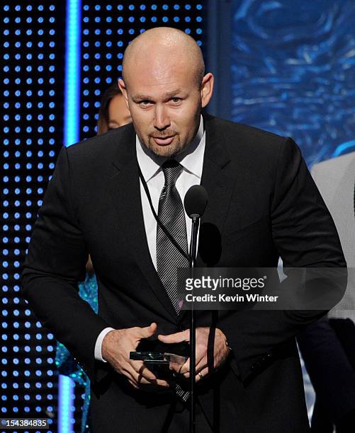 Fernando Camacho Tirado receives the Productor Del Ano award at the Billboard Mexican Music Awards presented by State Farm on October 18, 2012 in Los...