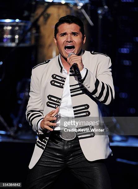 Singer Horacio Palencia Cisneros performs at the Billboard Mexican Music Awards presented by State Farm on October 18, 2012 in Los Angeles,...