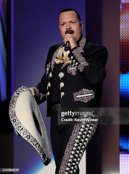 Singer Pepe Aguilar performs at the Billboard Mexican Music Awards presented by State Farm on October 18, 2012 in Los Angeles, California.