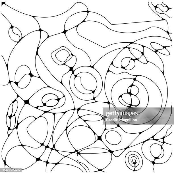 ilustrações de stock, clip art, desenhos animados e ícones de neurographics vector - célula nervosa