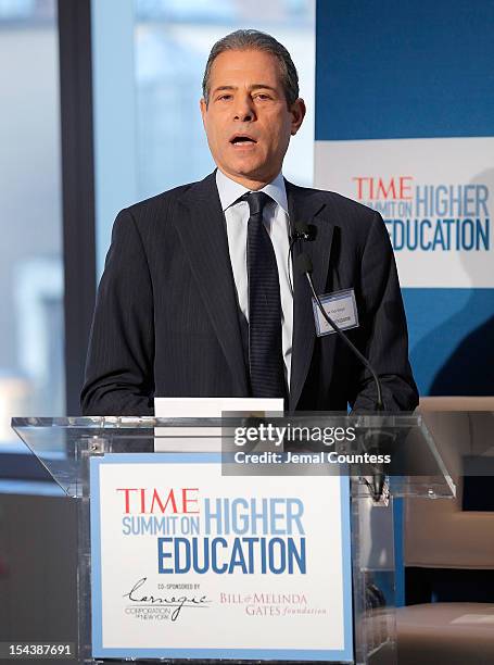 Managing Editor of TIME Rick Stengel address the audience during the TIME Summit On Higher Education on October 18, 2012 in New York City.