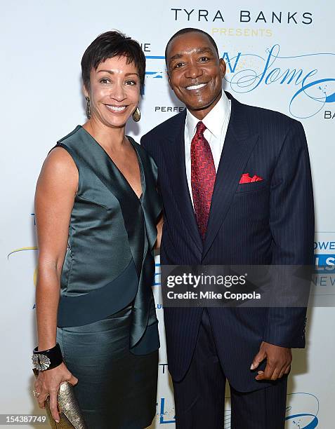 Lynn Kendall and husband/former professional basketball player Isiah Thomas attend The Flawsome Ball For The Tyra Banks TZONE at Capitale on October...