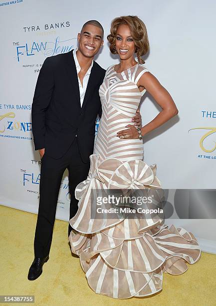 Rob Evans and model/media personality Tyra Banks attend The Flawsome Ball For The Tyra Banks TZONE at Capitale on October 18, 2012 in New York City.