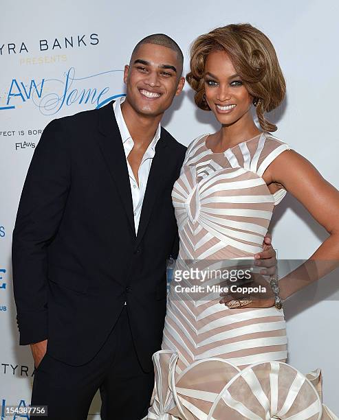 Rob Evans and model/media personality Tyra Banks attend The Flawsome Ball For The Tyra Banks TZONE at Capitale on October 18, 2012 in New York City.