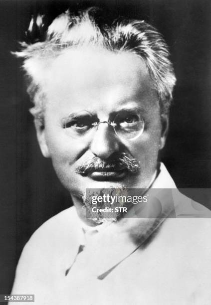 This undated and unlocated picture shows Lev Davidovitch Bronstein , better known as Leon Trotsky, exiled Soviet Jewish communist revolutionary...