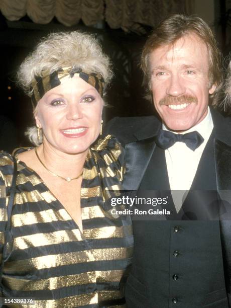 Actor Chuck Norris and wife Diane Holechek attend the Friends of Tel Hashomer's 16th Annual Sheba Humanitarian Award Dinner Honoring Menahem Golan...