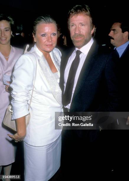 Actor Chuck Norris and wife Diane Holechek attend the Republican Fundraiser for Presidential Nominee George Bush and his Vice-President Running Mate...