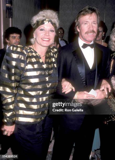 Actor Chuck Norris and wife Diane Holechek attend the Friends of Tel Hashomer's 16th Annual Sheba Humanitarian Award Dinner Honoring Menahem Golan...