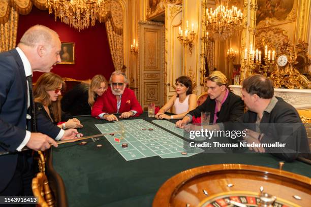 Lea Zoë Voss, Friedrich Liechtenstein, Theresa Hanschmann, Daniel Strässer and Martin Stange attend the Casino Summer Night Out 2023 at Casino...