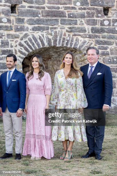 Prince Carl Philip of Sweden, Princess Sofia of Sweden, Princess Madeleine of Sweden and Chris ONeill attend the birthday celebration of the Crown...