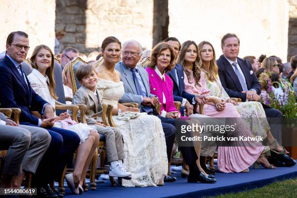 Prince Daniel of Sweden, Princess Estelle of Sweden, Prince Oscar of Sweden, Crown Princess Victoria, King Carl Gustaf, Queen Silvia of Sweden,...