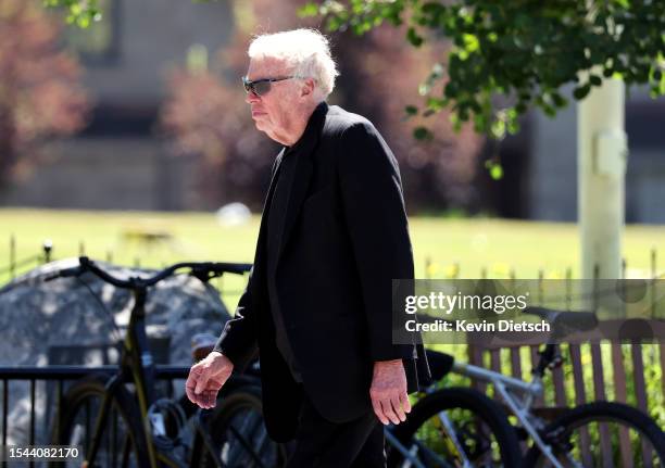 Phil Knight, co-founder and chairman emeritus of Nike, Inc., walks to lunch at the Allen & Company Sun Valley Conference on July 14, 2023 in Sun...