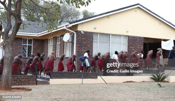 Participants during the initiation ceremony celebrations in Moletjie Moshate on July 14, 2023 in Polokwane , South Africa. The weekend marked the...