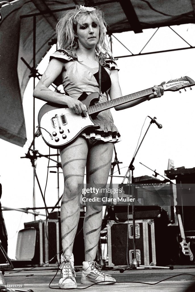 Alvertine Viv Albertine from punk band The Slits performs on stage at Alexandra ...