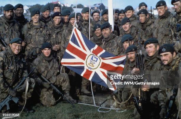 The Falklands Conflict, April - June 1982, Naval Party 8901, the Royal Marine garrison of the Falkland Islands evicted by the Argentine invaders,...