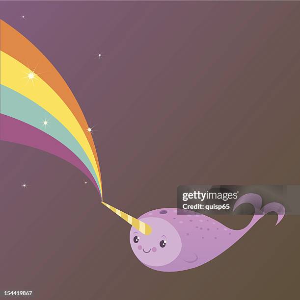 magic narwhal - narwhal stock illustrations