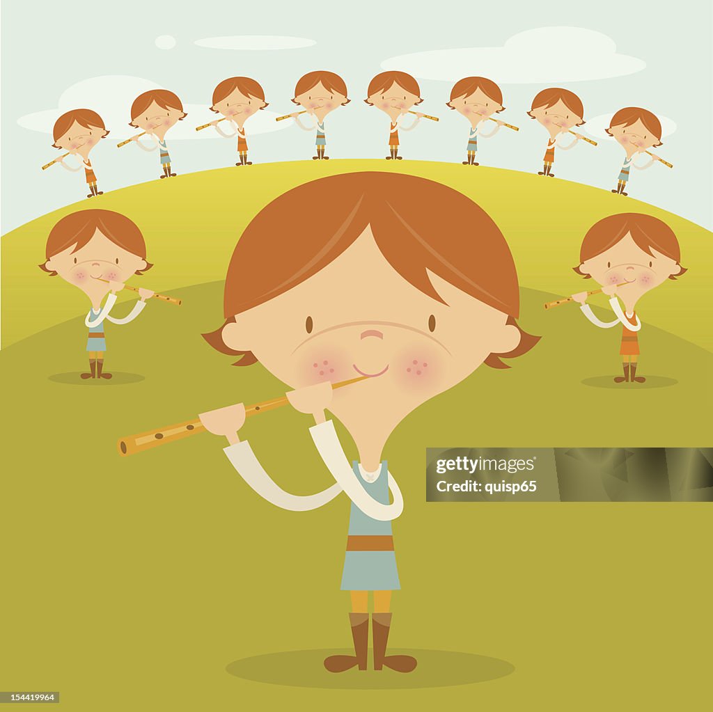 Eleven Pipers Piping